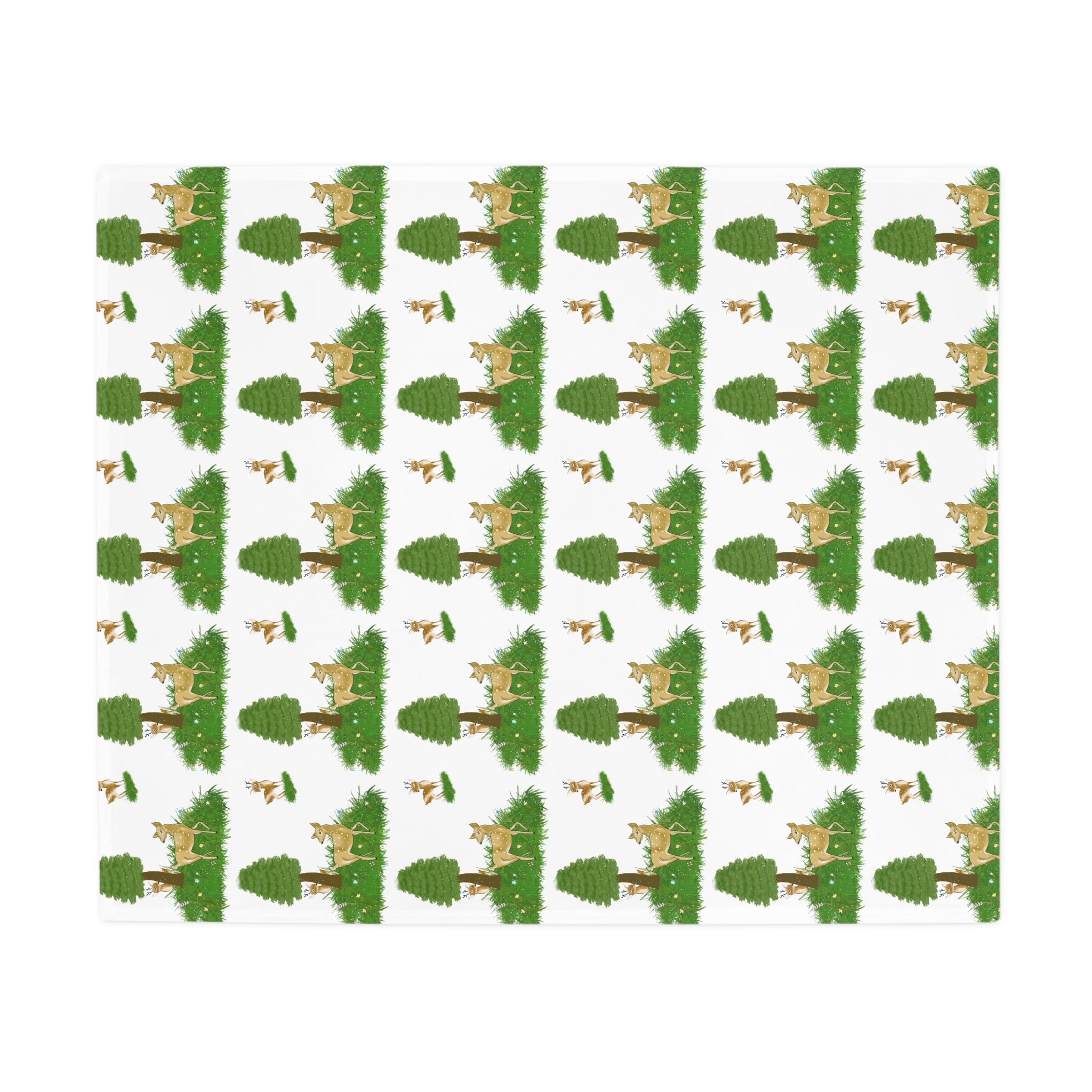Cozy Woodland Fleece Blanket - Perfect for Picnics, Camping, Gifts, Home Décor, Kids' Room