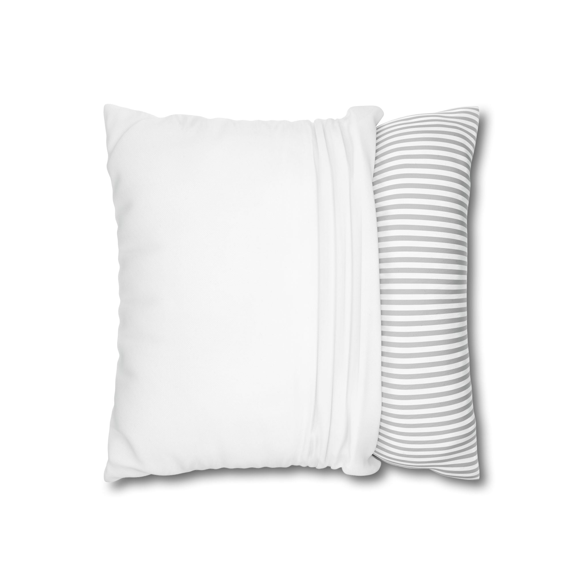 Poly Canvas Pillowcase - Deer and Fawn Hide and Seek in Snow Design