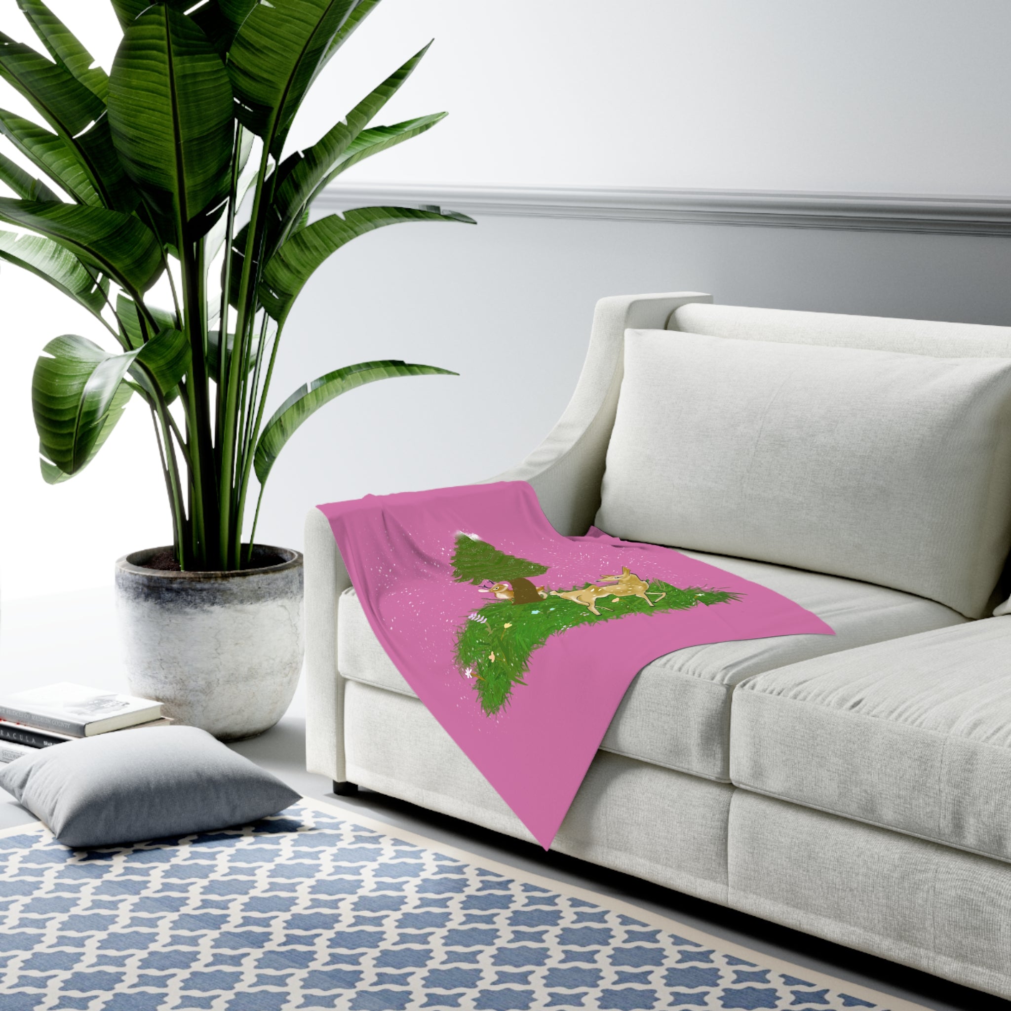Whimsical Forest Baby Swaddle Blanket, Cozy Newborn Wrap, Perfect for Baby Shower, Woodland Theme, Soft Infant Lullaby Set