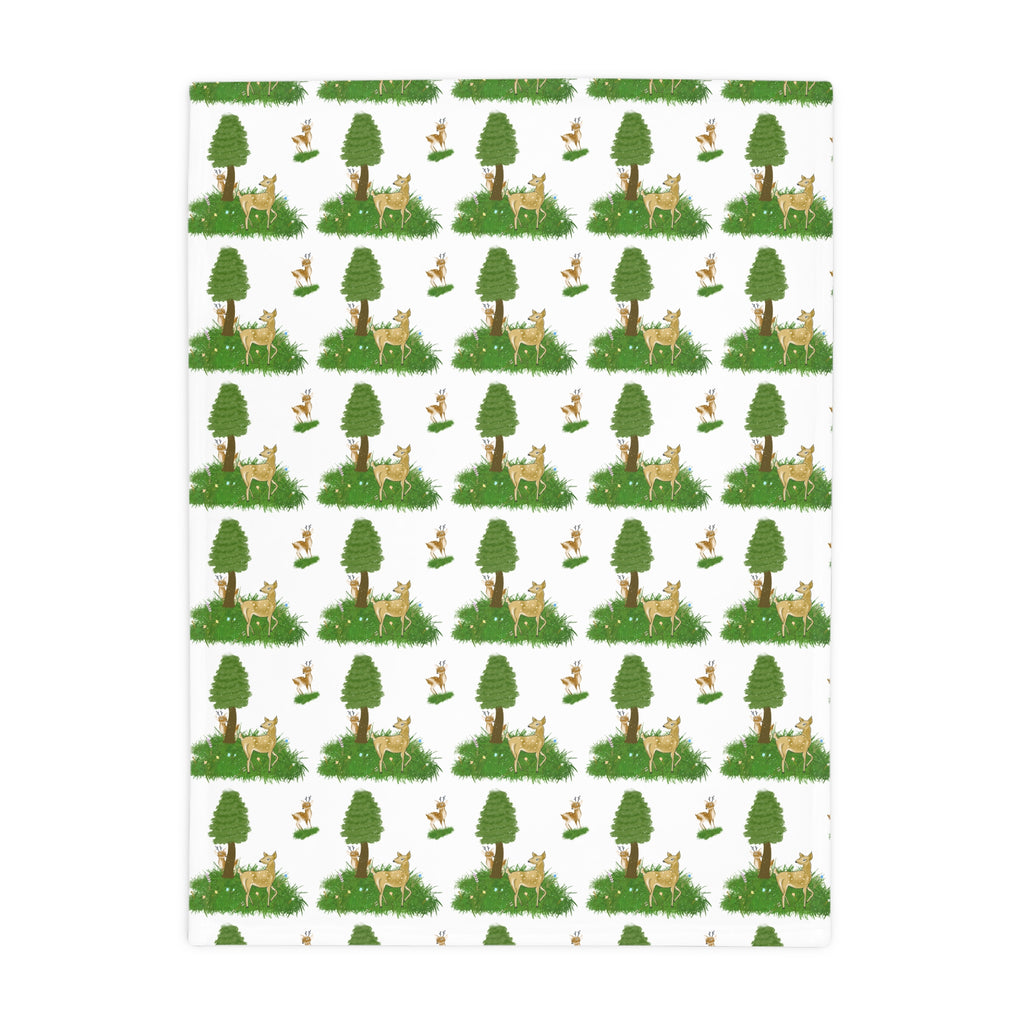 Cozy Woodland Fleece Blanket - Perfect for Picnics, Camping, Gifts, Home Décor, Kids' Room