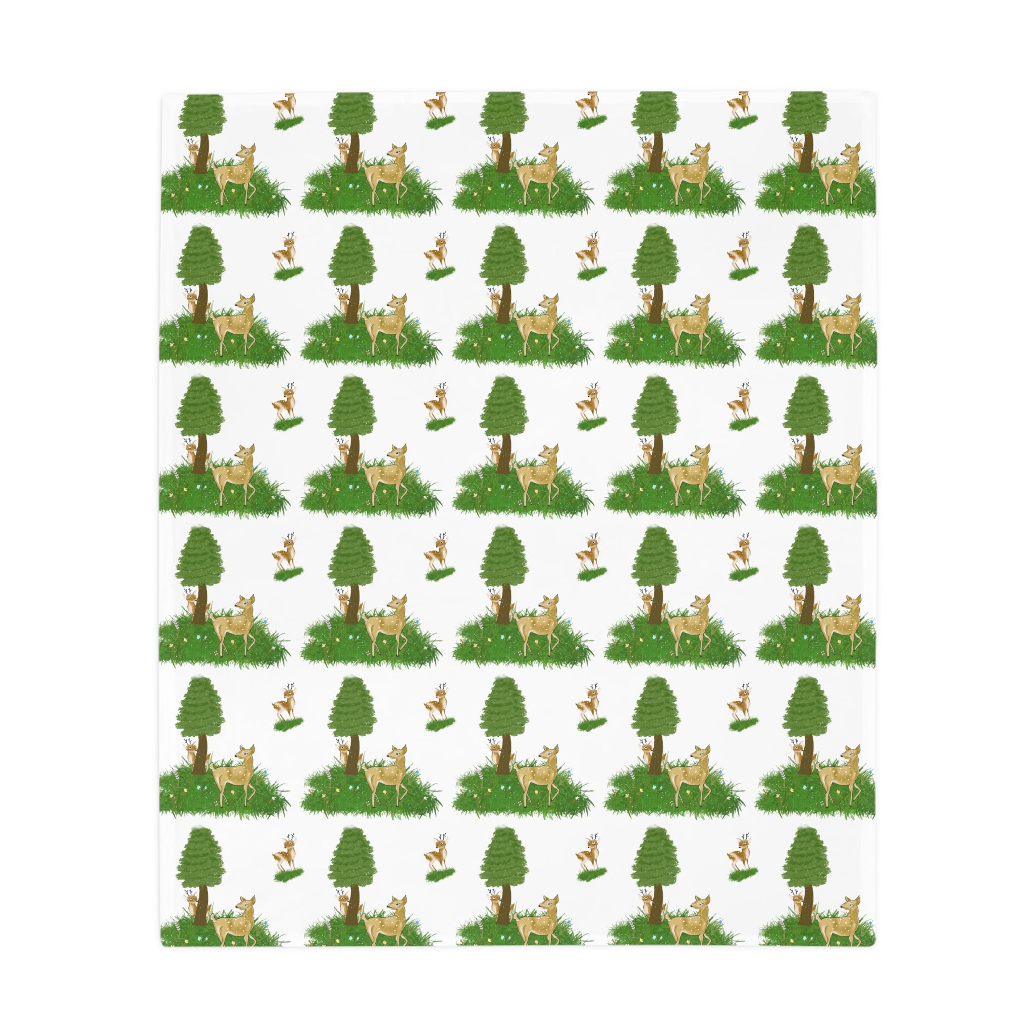 Cozy Woodland Fleece Blanket - Perfect for Picnics, Camping, Gifts, Home Décor, Kids' Room
