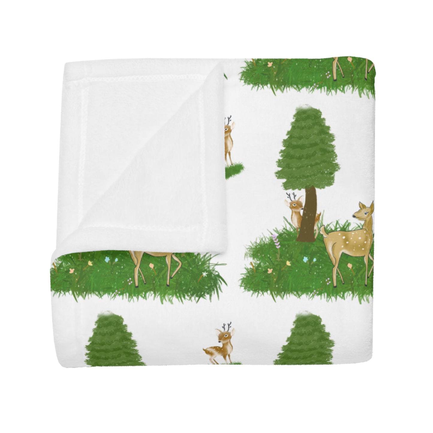 Cozy Woodland Fleece Blanket - Perfect for Picnics, Camping, Gifts, Home Décor, Kids' Room
