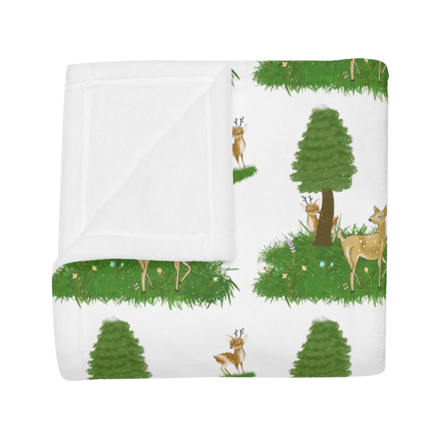 Cozy Woodland Fleece Blanket - Perfect for Picnics, Camping, Gifts, Home Décor, Kids' Room