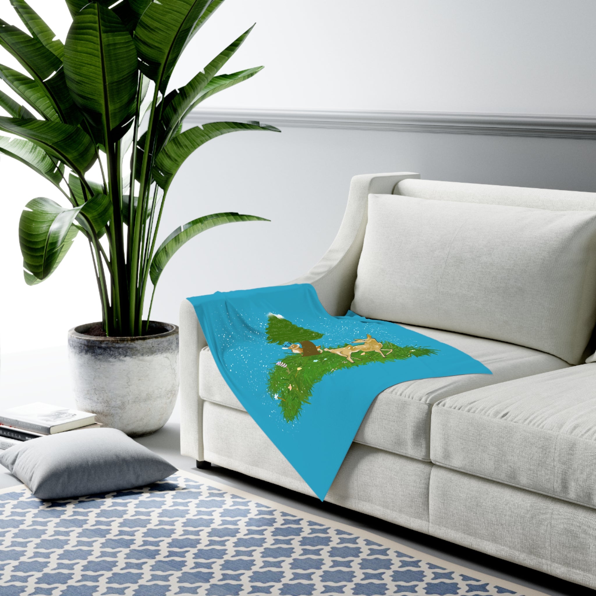 Whimsical Forest Baby Swaddle Blanket, Cute Baby Blanket, Nursery Decor, Baby Shower Gift, Infant Swaddle, Newborn Blanket