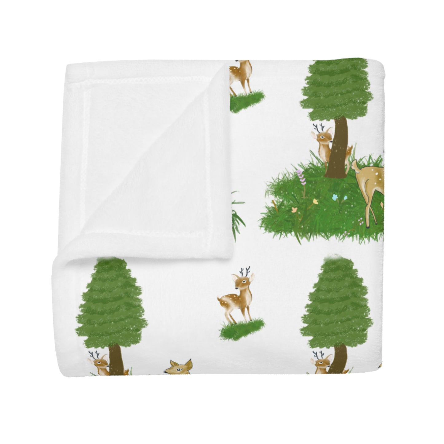 Cozy Woodland Fleece Blanket - Perfect for Picnics, Camping, Gifts, Home Décor, Kids' Room